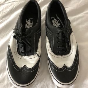 Vans leather wingtip sneakers. Size 9